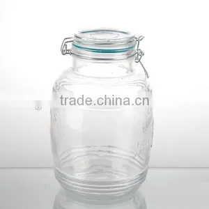 Hot Sale Cheap Glass Large 3000ml Honey Food Storage Jars Empty Preserving Jar thumbnail-1