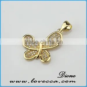 WX-16 Have in Stock Beautiful Micropave Setting Product , Butterfly Jewelry for Necklace Decor thumbnail-1