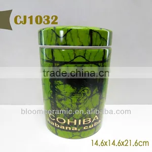Porcelain Decal Storage Jar thumbnail-1
