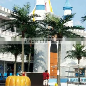 Hot Sale Artificial Huge Metal Palm Tree With Real Touch Branch for Landscape Decoration thumbnail-1