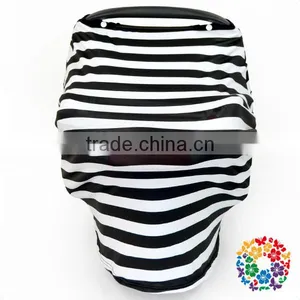 Black White Stripes Baby Mum Breastfeeding Nursing Poncho Covers /stretchy Carseat Covers thumbnail-1