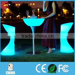 China Shenzhen Supply Led Cocktail Table With Stainless Steel thumbnail-1