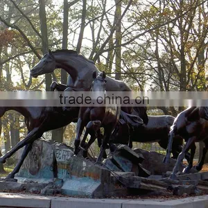 Animal Metal Bronze Garden Life Size Bronze Running Horse Sculpture thumbnail-1