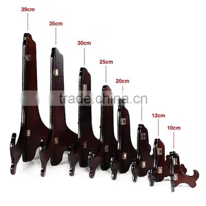 Black Wooden Plate Display Easel Holder Brace Stand thumbnail-3