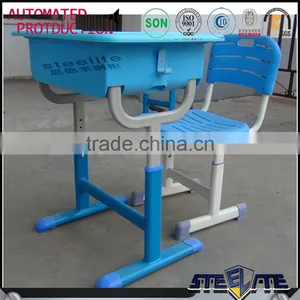 Adjustable Leg Kids Cartoon Study Table and Chair School Plastic Table and Chair for Kids thumbnail-2