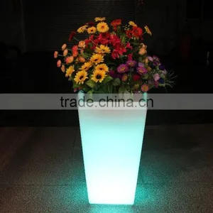 Wholesale Well Polished Beautiful Led Plastic Flower Pot, Garden Flower Vase thumbnail-2