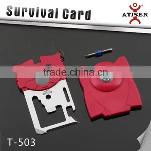 New Design Army Multi Tool Survival Card With Compass thumbnail-3