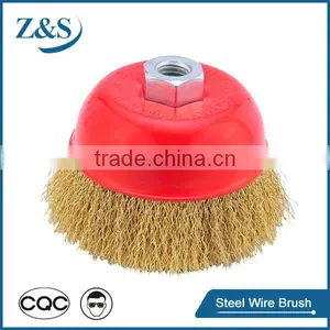 Brass Coated Twist Wire Cup Brush(65mm~150mm) thumbnail-1