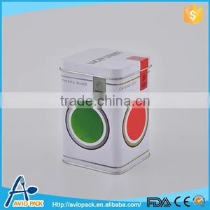 Top Quality Stocked Square 7.3*7*11.5cm Custom Metal Tin Box for Sundries thumbnail-1