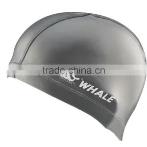 100% Waterproof PU Coating Ear Protection Swimming Cap thumbnail-1