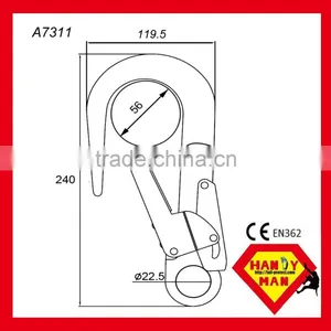 A7311 Forged Aluminum Rebar Hook thumbnail-2