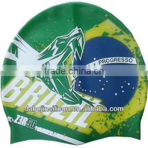 Brazil National Flag Swim Cap Swimming Cap for World Cup thumbnail-1