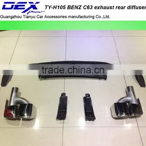 Car Part PP Exhaust Rear Diffuser & Exhaust Tip for B~ENZ C63 thumbnail-1