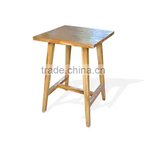 Set Of Rustic Look Teak Barstool Model Square thumbnail-2