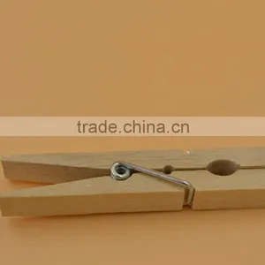 Mini Clothes Pins Plain Small Natural Color Wooden Craft Clip With Metal Spring 25mm thumbnail-3