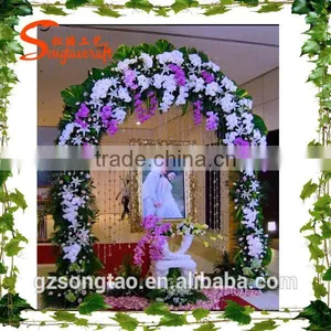 New Style Mixed Some Kinds of Fake Rose Arched Door , Artificial Flower Wreath for Wedding, Wholesale thumbnail-2