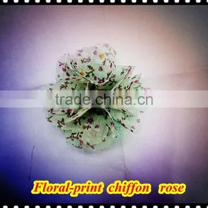 Floral-print Chiffon Rose Flower thumbnail-1