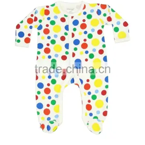 Comfortable Quality Organic Cotton Baby Zipper Rombers and Organic New Style Plain and Printed Baby Rombers thumbnail-2