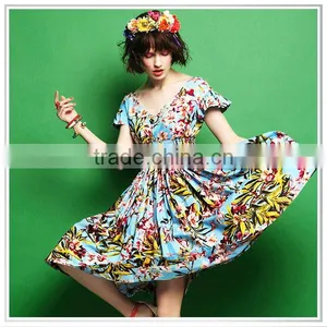 Customize Personalized Design Fashionable Digital Printed Fashion Dress thumbnail-1