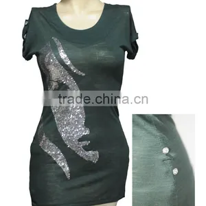 Fashion Sytle Sequin t Shirts thumbnail-1