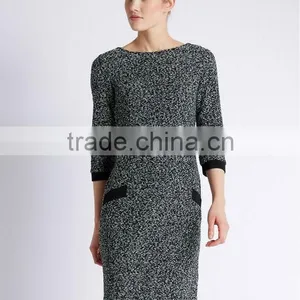 Boucle Sweater Shift Dress thumbnail-1