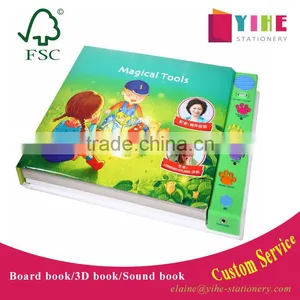 Children Sound Board Book Printing 4 Key Buttons Music Box Book thumbnail-1
