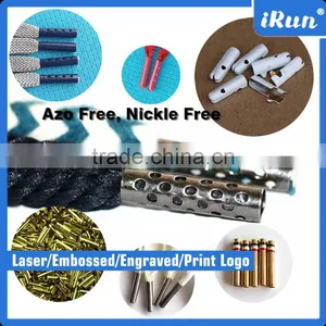 Shoelace Ends Decorative Metallic Printed Aglets Customized Engraved or Embossed Logo Shoelaces Aglets Tipping Muti-Colored thumbnail-1