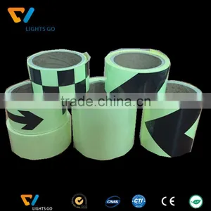 EN471 Glow in the Dark Self Adhesive Fluorescent Cloth Reflective Tape thumbnail-2