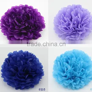 Beautiful Colored Tissue Paper Pompoms for Party Decoration thumbnail-2