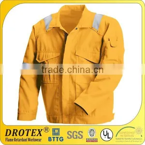Safety Jacket EN 61482 100% Cotton Reflective Striped FR Jacket thumbnail-1