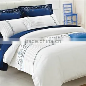 Blue and White Chinese Embroidered Bed Linen Bedding Set thumbnail-1