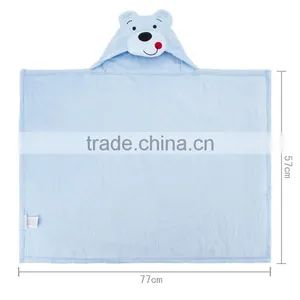 Newborn Baby Blanket Bath Towel Bathrobe Cute Animals Hat Cotton Baby Security Blanket thumbnail-2