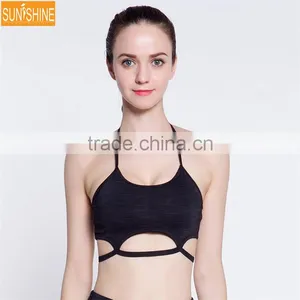 OEM Custom Hot Fashion Youth Women's Light Support Cross Back Wirefree Yoga Sport Bra thumbnail-1