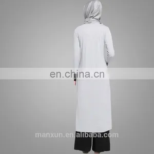 New Design Adults Age Group Casual Women Islamic Clothing Muslim Autumn Suit Long Sleeve Side Slit Sportive Tunic Tops thumbnail-3