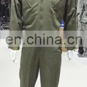 Hot Selling Olive Green 100% Cotton Professional Safety Coverall Workwear thumbnail-2