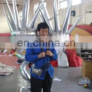 Customized Silver Inflatable Costume Fan for Stage Decoration for Festival thumbnail-1