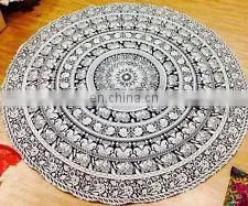 Yoga Mat Art Wholesale Lot Round Mandala Wall Hanging Beach Towel Indian Mandala Roundie Hippie Boho 72' Round Table Cover Throw thumbnail-5