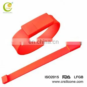 Silicon Wristband Usb Flash Drive,Emboss Logo Bracelet Usb Pendrive,Promotional Corporate Gift Bracelet Usb thumbnail-2