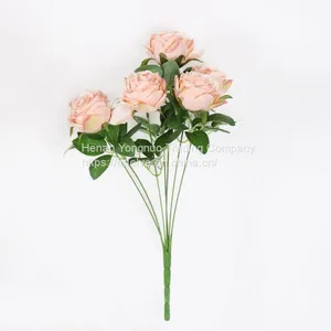 Wholesale Artificial Flower Bouquet 7 Heads Silk Rose thumbnail-3