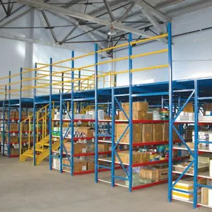 Metal Storage Shelves Shelf Supported Mezzanine Infinitely Adjustable thumbnail-1