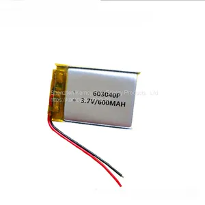 Hot Sale 3.7 V 600Mah 603040 3.7V Rechargeable Lithium Polymer Battery thumbnail-2