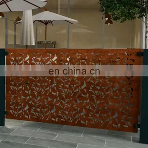 Laser Cut Corten Steel Fence Q235NH for Garden thumbnail-3