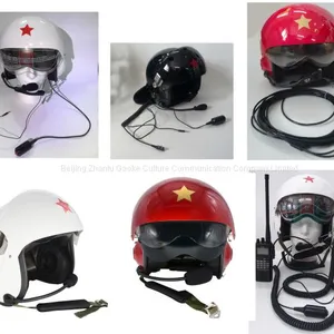 Upgraded Version of the Latest Model New Chinese Aviation Open Face Pilot Motorcycle Helmet Dual Visors thumbnail-1