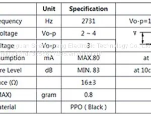 Electromagnetic Passive Buzzer Sc09040 thumbnail-3