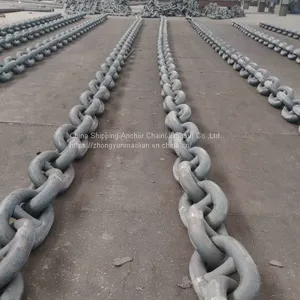 Black Painted Studlink Anchor Chain Studless Anchor Chain Cable thumbnail-5