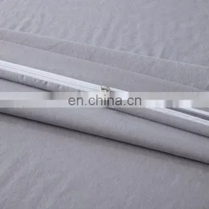 Holiday Pure Gray Twin Size Duvet Cover Bedding Set With Zipper Closure thumbnail-5