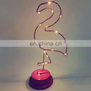 LED Metal Art Flamingo Shape Copper Wire Lights Decoration Lights thumbnail-6