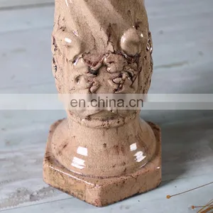 Wholesale Vintage Home Decoration Piece Hotel Custom Cheap Cement Antique Candle Stand Holders thumbnail-4