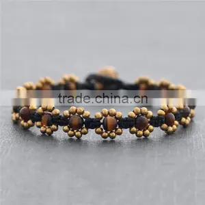 Waxed Cotton Cord Wrapped Indian Bracelet XE09-0210 thumbnail-2