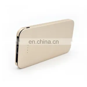 Oem Logo Print Super Thin Metal Power Bank 8000mah Golden Oem Color Power Portable Charger thumbnail-1